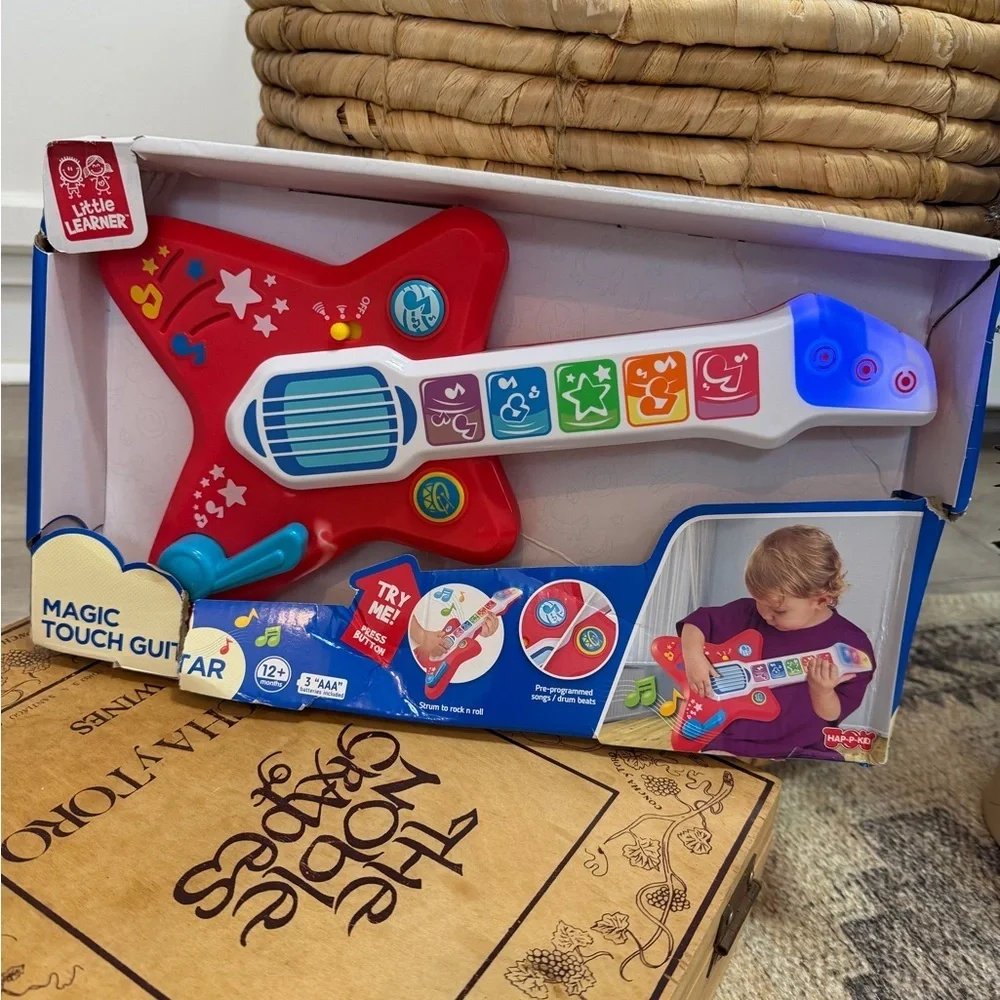 New Magic Touch Guitar, Infant Toddler Light Up Music Toy with Volume Control